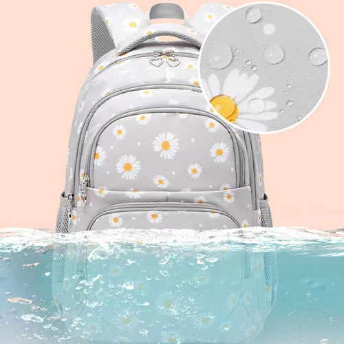 Lindo Patrón Mochila Impermeable, Mochila Estudiantil