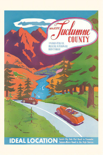 Vintage Journal Travel Poster For Tuolumne County, De Found Image Press. Editorial Found Image Pr, Tapa Blanda En Inglés