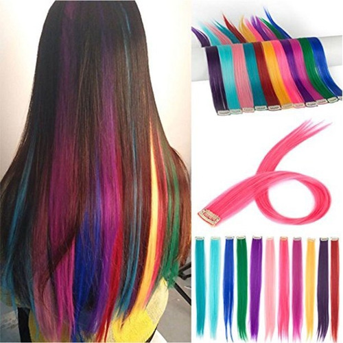 Extensiones De Cabello Colores. Mechas De Colores