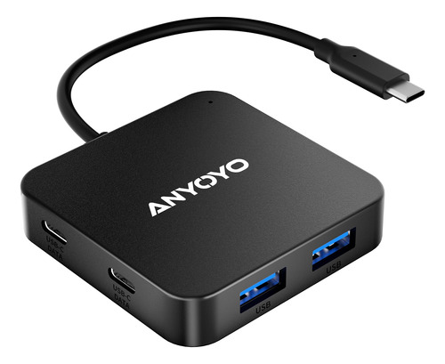 Hub Usb 3.0 De 6 Puertos, Concentrador Usb C/a Con 3 Usb-a 3