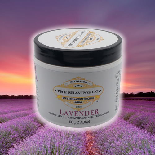 The Shaving Co Kit X 3 Crema Para Afeitar Lavanda Cream Lavender Shaving Cream set de 3 piezas de 130 gr cada una