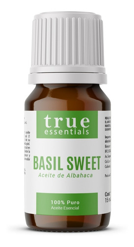 Aceite Esencial Basil Sweet 100% 15ml True Essentials
