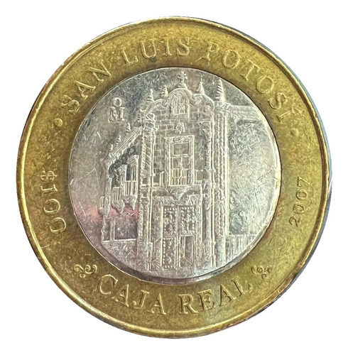 Moneda $100 Estado San Luis Potosí 2da Fase Bimetálica 2007