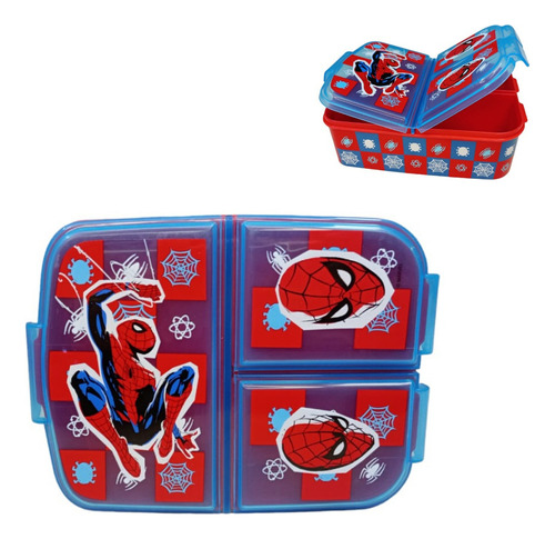 Lunchera Con Divisiones Infantil Vianda Escolar Spiderman Color Rojo Spiderman - Spidey