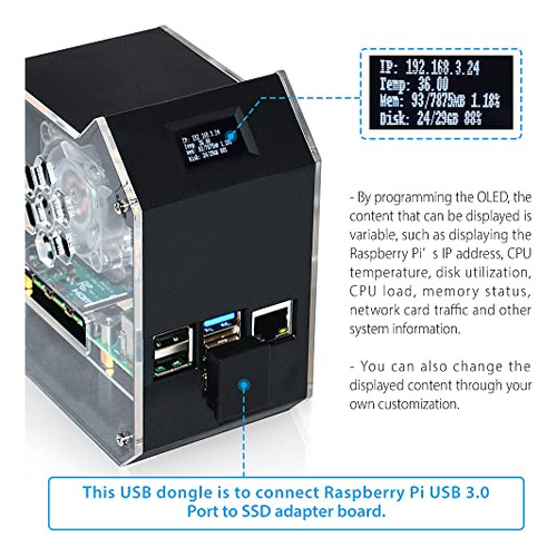 Kit Nas Geeekpi Mini Tower Para Raspberry Pi, Raspberry Pi I