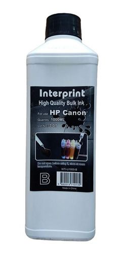  Tinta Cartucho Impresora Hp 1 Litro Interprint Para Recarga