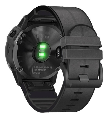 Para Garmin Fenix 6x Correa De Silicona + Cuero