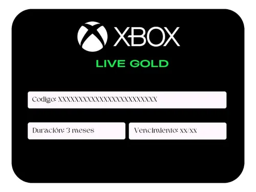 Xbox Live Gold 3 Meses Codigo Latam