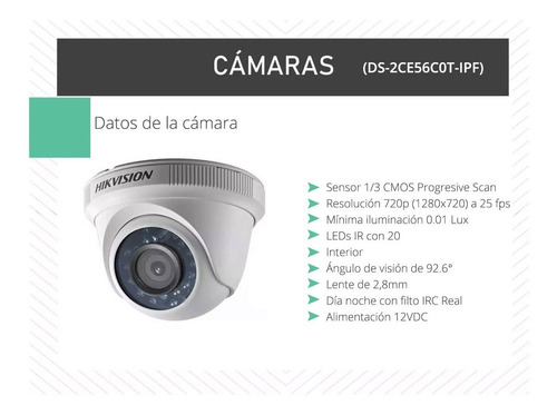Kit Camaras Hikvision Dvr 16 Ch + 6 Domos + Disco + Conec