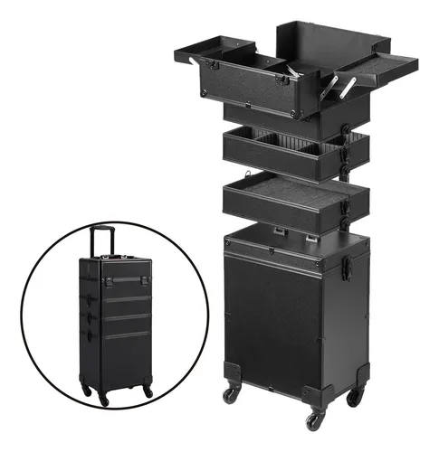 comprar Maletin Desmontable Porta Cosmetico 4 En 1 Profesional Carro Color Negro Raitot