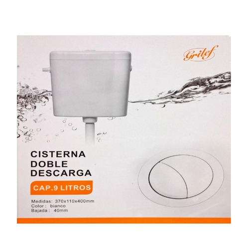 Cisterna Doble Descarga Grilef Ahorro Agua 3 - 6 Litros