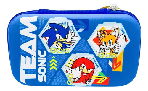 Estuche Lápices Moldeado Sonic, Azul