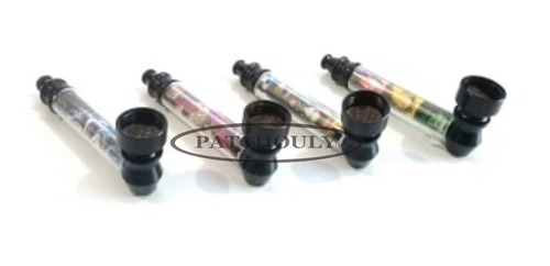 Imagen 4 de 7 de Pipa Metal Acrílico Black Rejilla Filtro Desarmable 8,2cm