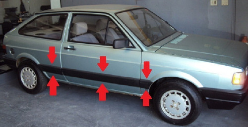 Vw Gol 1992 / 1993 Baguetas Laterales Molduras