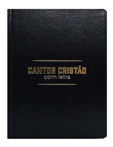 Hinário Cantor Cristão C/letra Médio Flexível - Preto