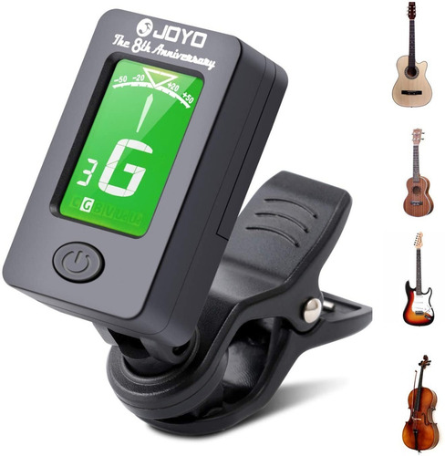 Afinador digital con clip para guitarra bajo violín ukelele