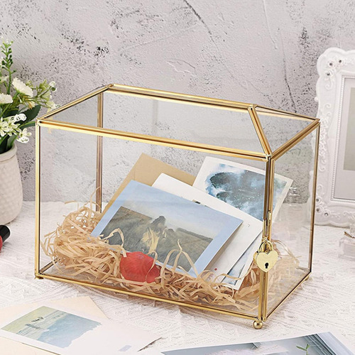 Caja De Vidrio Para Guardar Tarjetas De Regalo, Terrario