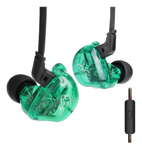 Auriculares Intrauditivos Kinboofi Kz Zsr Verde