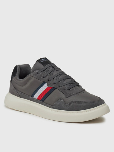 Zapatillas Cupsole Con Cinta Distintiva Gris Tommy Hilfiger