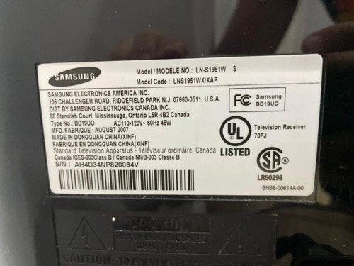Imagen 3 de 3 de Tv Samsung 19