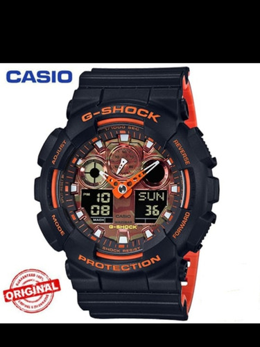 Relógio Original Casio G-shok Ga100 De Quartzo Vermelho.