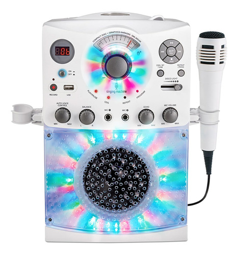 Karaoke Bluetooth Sml385uw Con Cd+g, Usb Y Luces Led