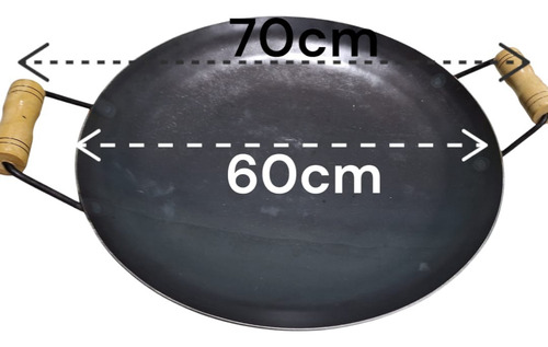 Disco Chapa Arado Bifeteira Gigante 70cm Alça De Madeira