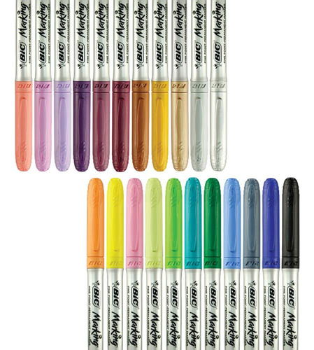Marcadores Bic Intensity 38 Piezas