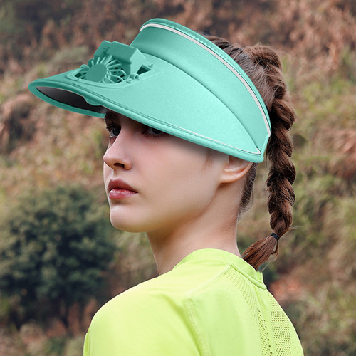 Sombrero Para El Sol Con Ventilador De Carga Usb A La Moda,