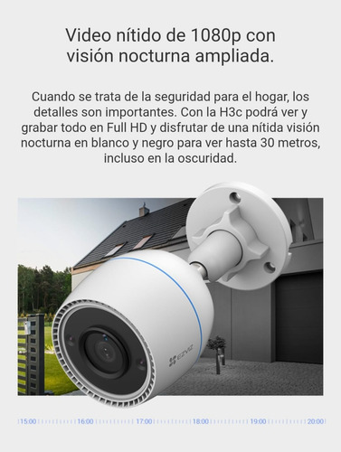 Cámara de seguridad Ezviz H3C con resolución de 2MP visión nocturna incluida blanca