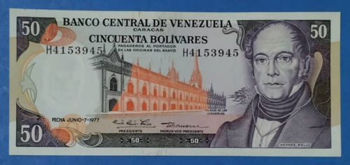 Billete De 50 Bs De 1977 H-7