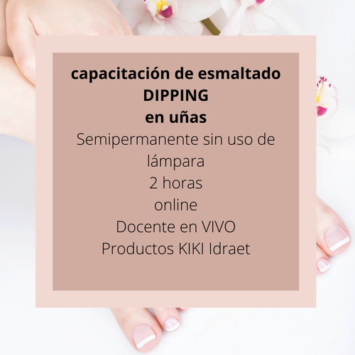 Imagen 1 de 5 de Capacitación Esmaltado Semipermanente Dipping Uñas S/cabina