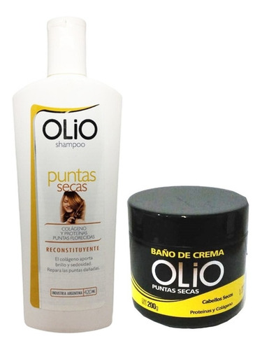 Kit Olio Puntas Secas Shampoo + Baño De Crema Nutricion