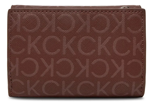 Cartera Para Mujer K60k612684 Cioccolate Lab Monogram Pu Calvin Klein