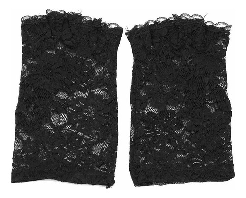 Par De Guantes Sin Dedos De Encaje Gótico Muñeca Fiesta Boda