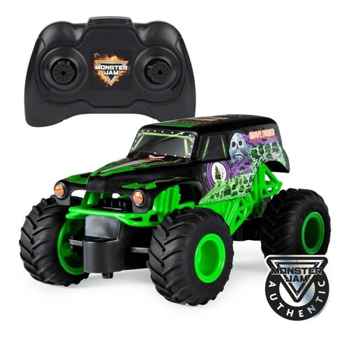 Imagen 3 de 5 de Monster Jam Grave Digger 1:24 Auto Radio Control 66803g Edu