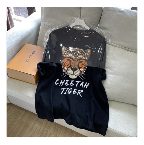 Playera Extragrande Con Estampado Vintage Casual Talla Gran