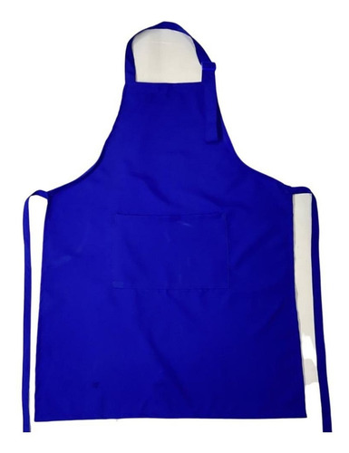 Avental Oxford C/bolso Reforçado Cozinha Churrasqueiro Cor Azul