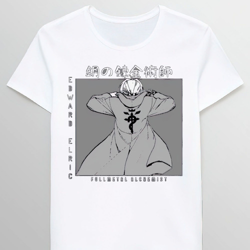 Remera Fullmetal Alchemist Edward Elric Fma Black T 48750090