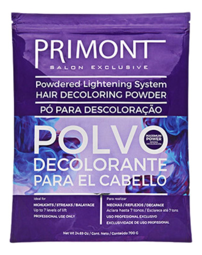 Polvo Dcolorante X 700 Gramos Primont Doy Pack 7 Tonos