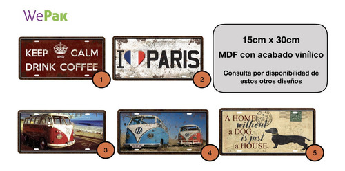 Imagen 2 de 2 de Placa Cuadro Decorativo - Perro En Casa /chapa De Auto 30x15