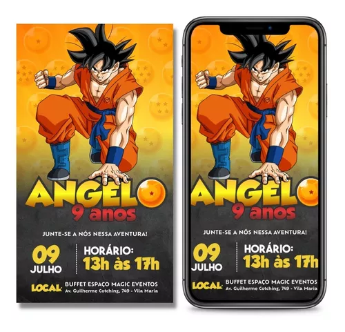 Convite Animado Aniversário Dragon Ball Super - 1 foto