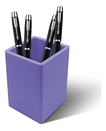 Soporte De Silicona Para Bolígrafos Y Lápices Morado