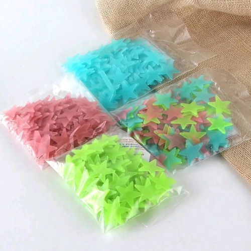Set 200 Estrellas Luminosas Fluorescentes Adhesivas Brillan