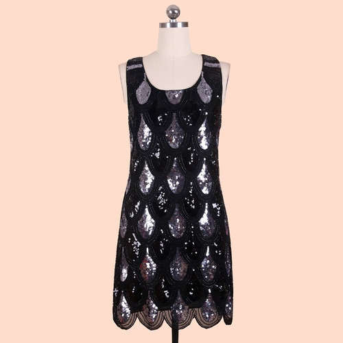 Vestido De Fiesta Negro Con Pedreria Nuevo San Isidro