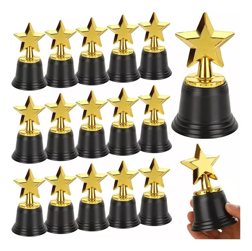 16 Trofeos Dorado Estrella Estatuilla Premio Escolar Deporte