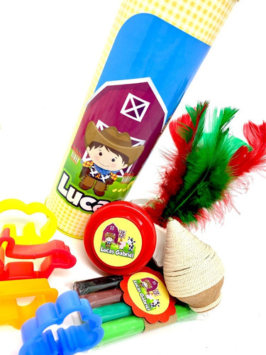 Lembrancinha Personalizada Brinquedos No Tubo - 10 Kits