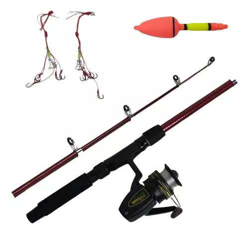 Combo De Pesca Variada Kit Caña 2.40mt + Reel + Accesorios