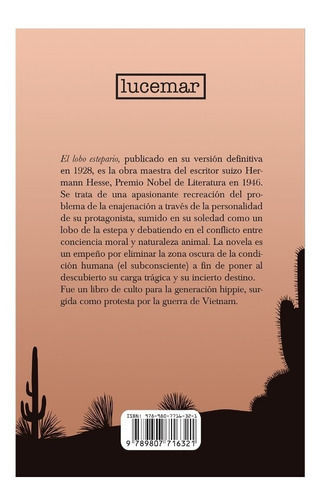 El Lobo Estepario, De Hermann Hesse., Vol. No Especificado / No Corresponde. Editorial Lucemar, Tapa Dura En Español, 0