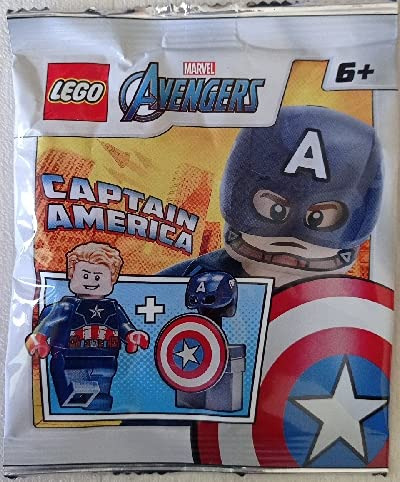 Minifigura De Lego Superheroes Del Capitán América Con Escud